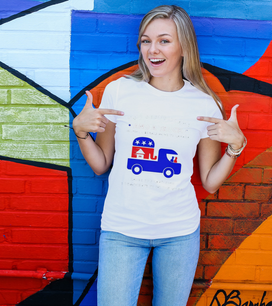 Two Republicans And A Truck Helping Liberals Move To Canada GOP Elephant T-Shirt