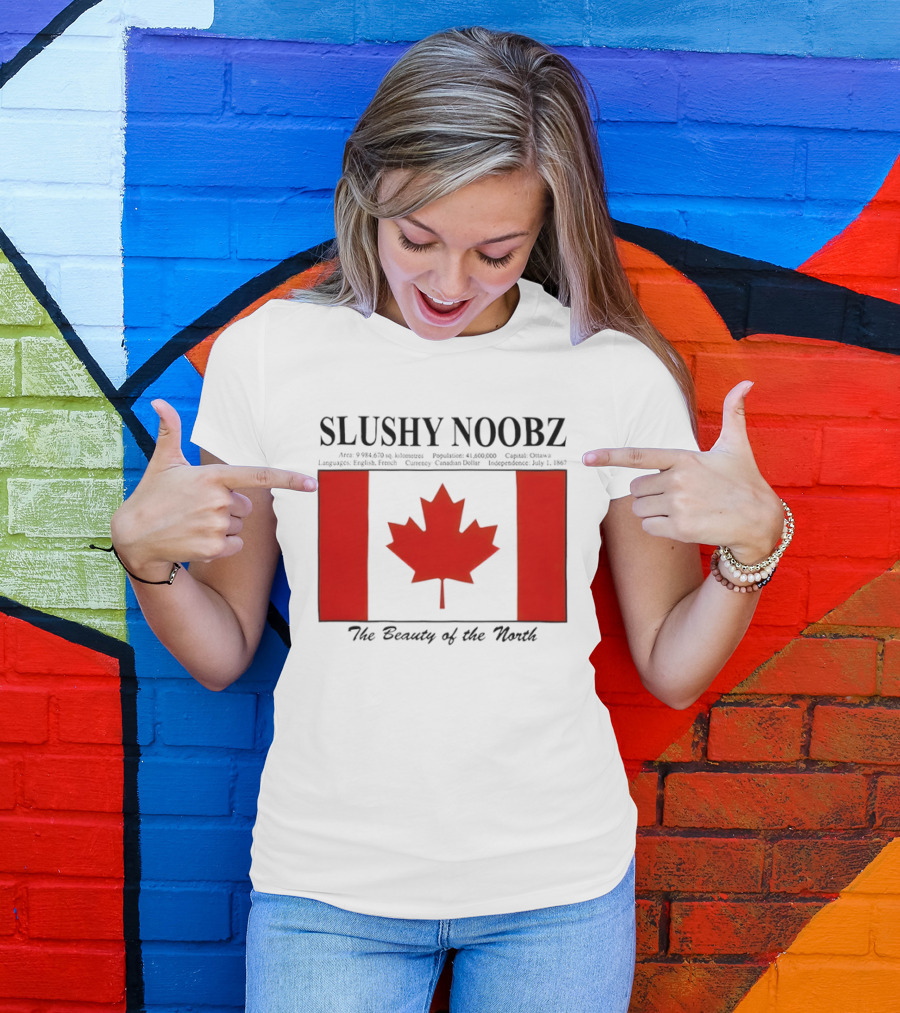 SLUSHY NOOBZ Canada Facts 1867 The Beauty Of The North Maples T-Shirt