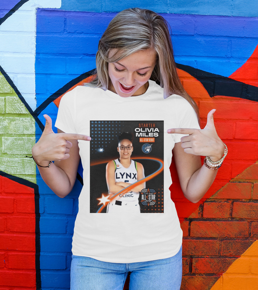 Starter Olivia Miles All Star Debut Lynx AT&T WNBA All Star Chicago T-Shirt