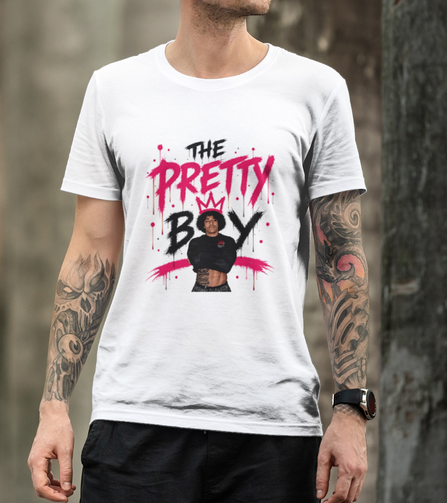 The Pretty Boy Jay King Crop Top With Pink Crown And Dripping Letters T-Shirt