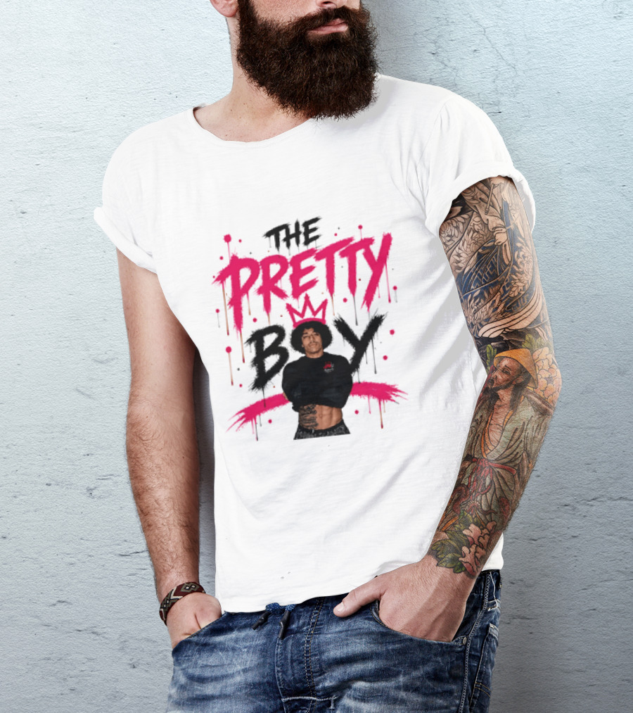 The Pretty Boy Jay King Crop Top With Pink Crown And Dripping Letters T-Shirt