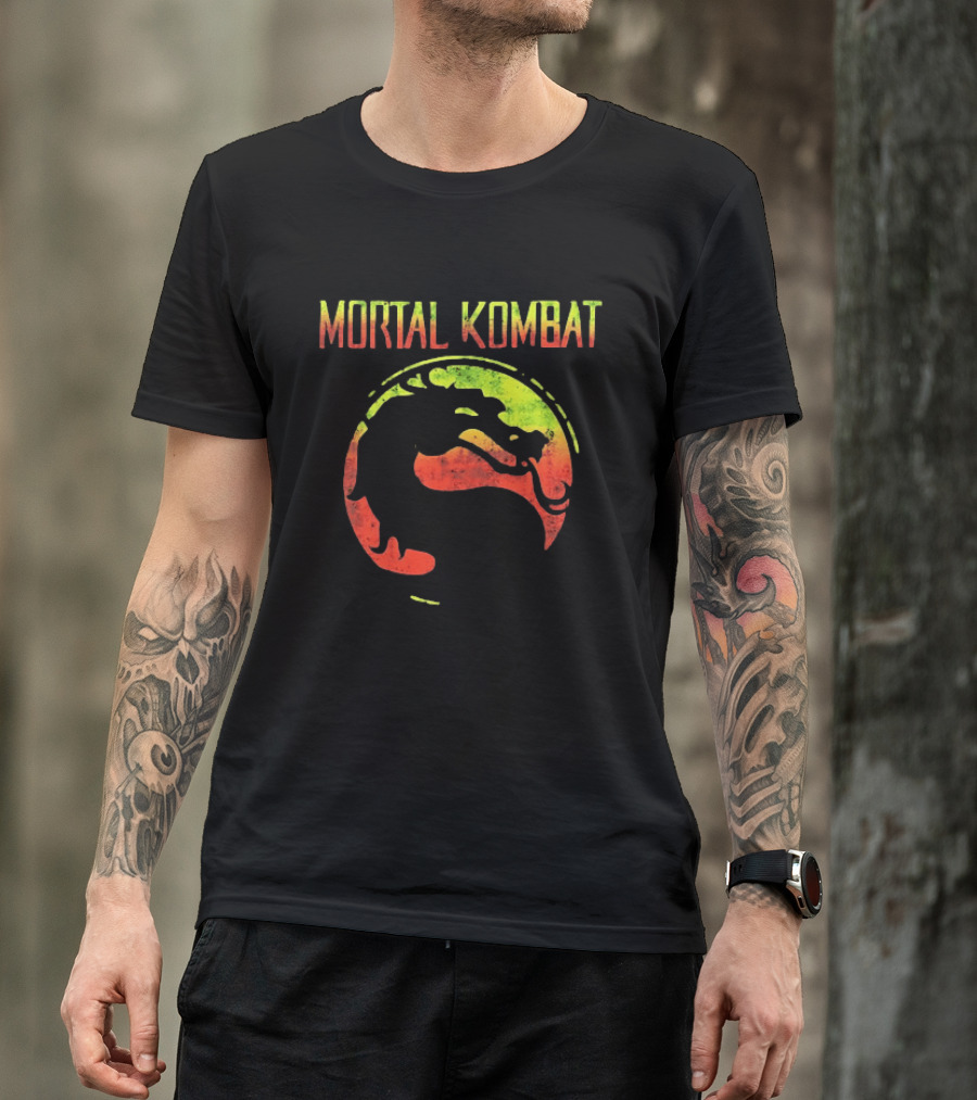 Mortal Kombat Yellow And Red Dragon T-Shirt