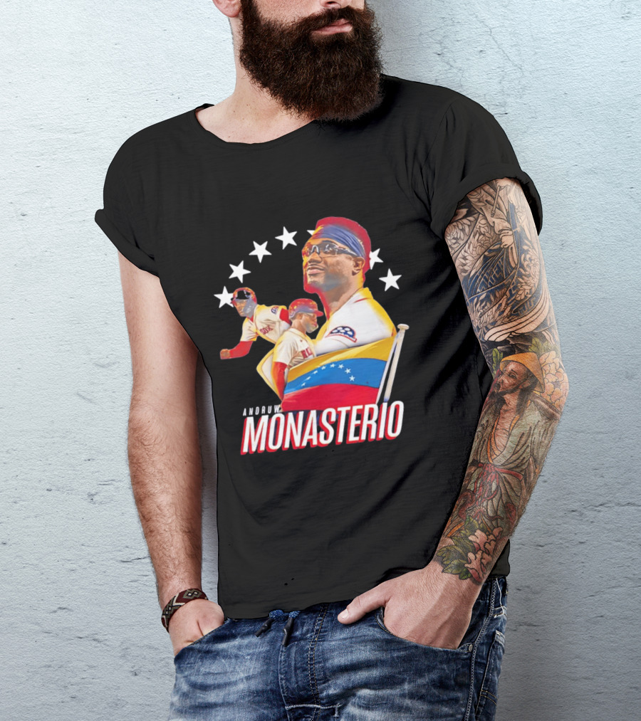 Venezuelan Pride Andruw Monasterio Red Sox Baseball Star T-Shirt