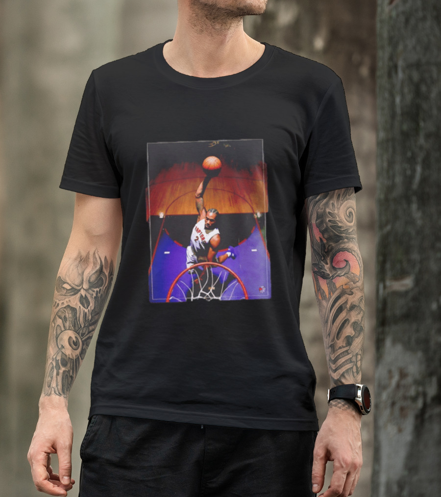 Vince Carter Toronto Raptors 15 Half Man Half Amazing Iconic Dunk T-Shirt