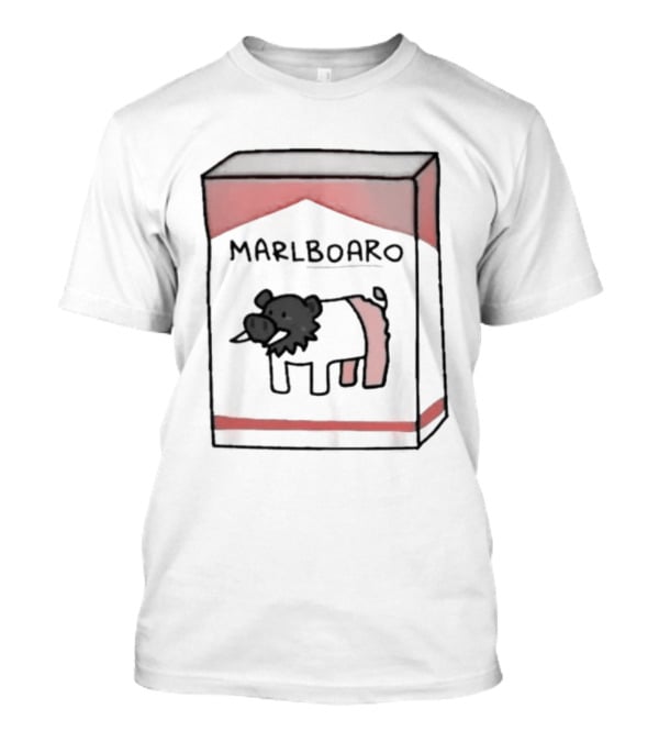 Marlboaro Boar Pig Pack Cigarette Cartoon T-Shirt