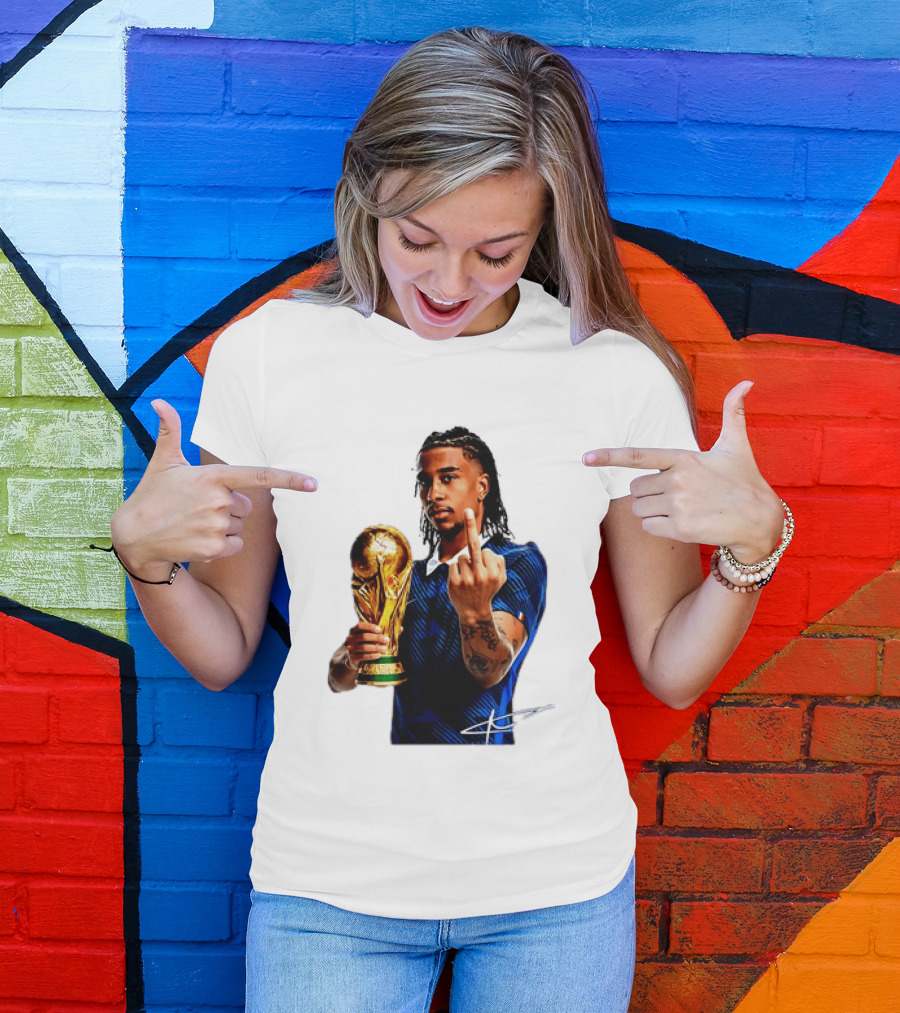 Michael Olise France National Team Middle Finger Trophy Celebration T-Shirt