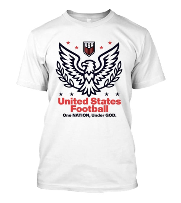 United States Football USA Eagle Emblem One Nation Under God T-Shirt