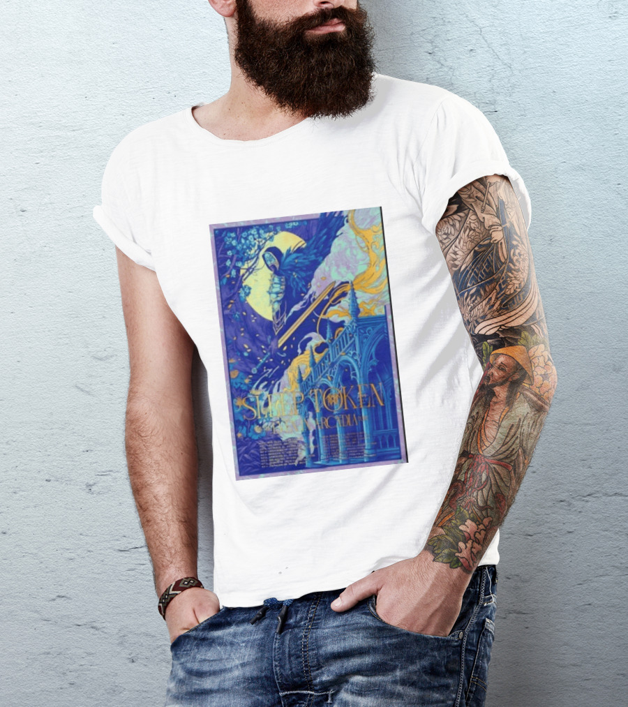 Sleep Token Even In Arcadia Angelic Moonlit Gothic Architecture T-Shirt