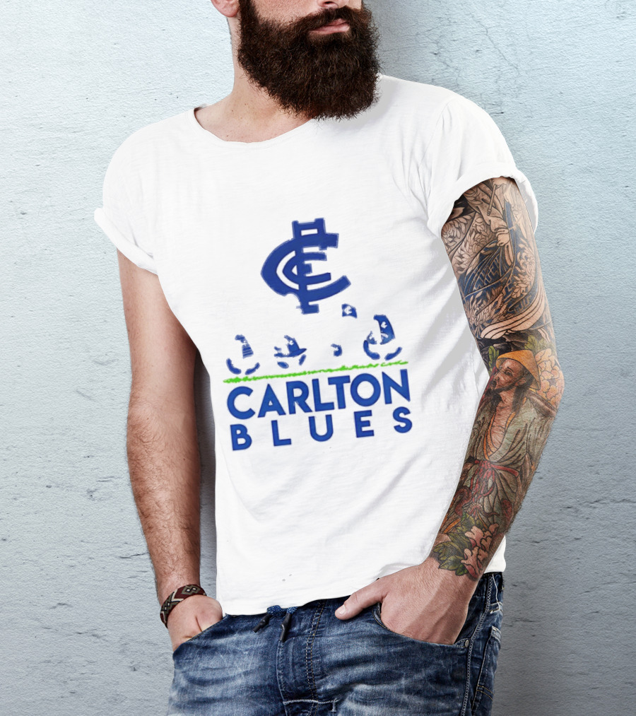 Snoopy Peanuts Characters Carlton Blues AFL Collaboration T-Shirt