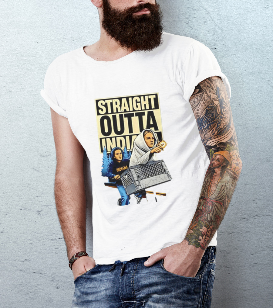 WNBA Meme Sophie Cunningham Caitlin Clark Straight Outta Indiana T-Shirt