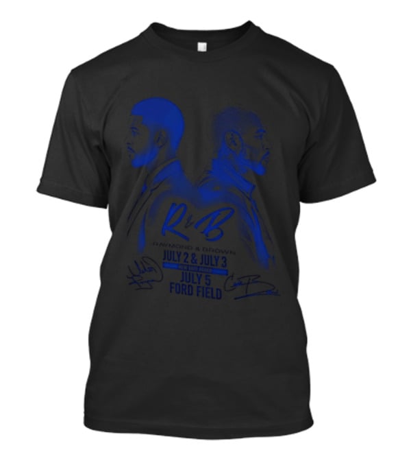 R&B Tour Chris Brown Usher Raymond Detroit Lions Ford Field T-Shirt