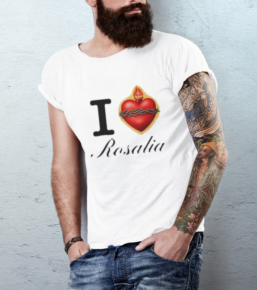I Love Rosalia Alexa Demie Wear LUX Tour 2026 Sacred Heart Flame Thorn T-Shirt