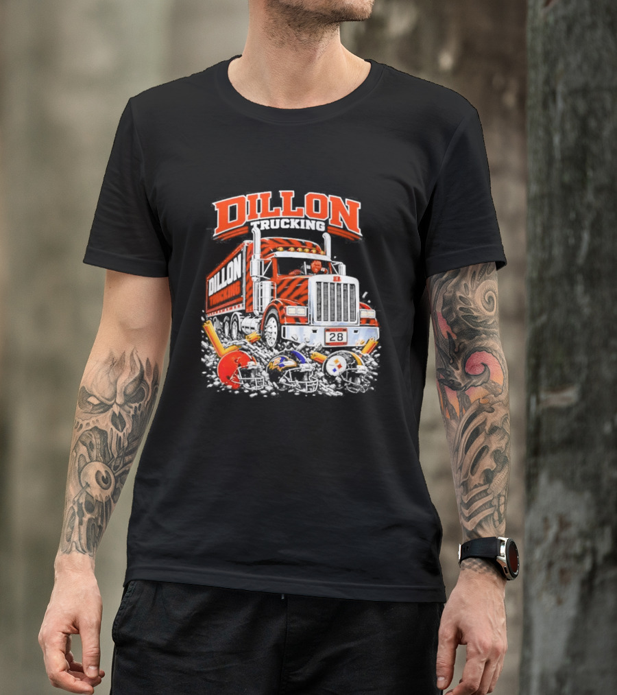 Corey Dillon Cincinnati Bengals Dillon Trucking Football Truck T-Shirt