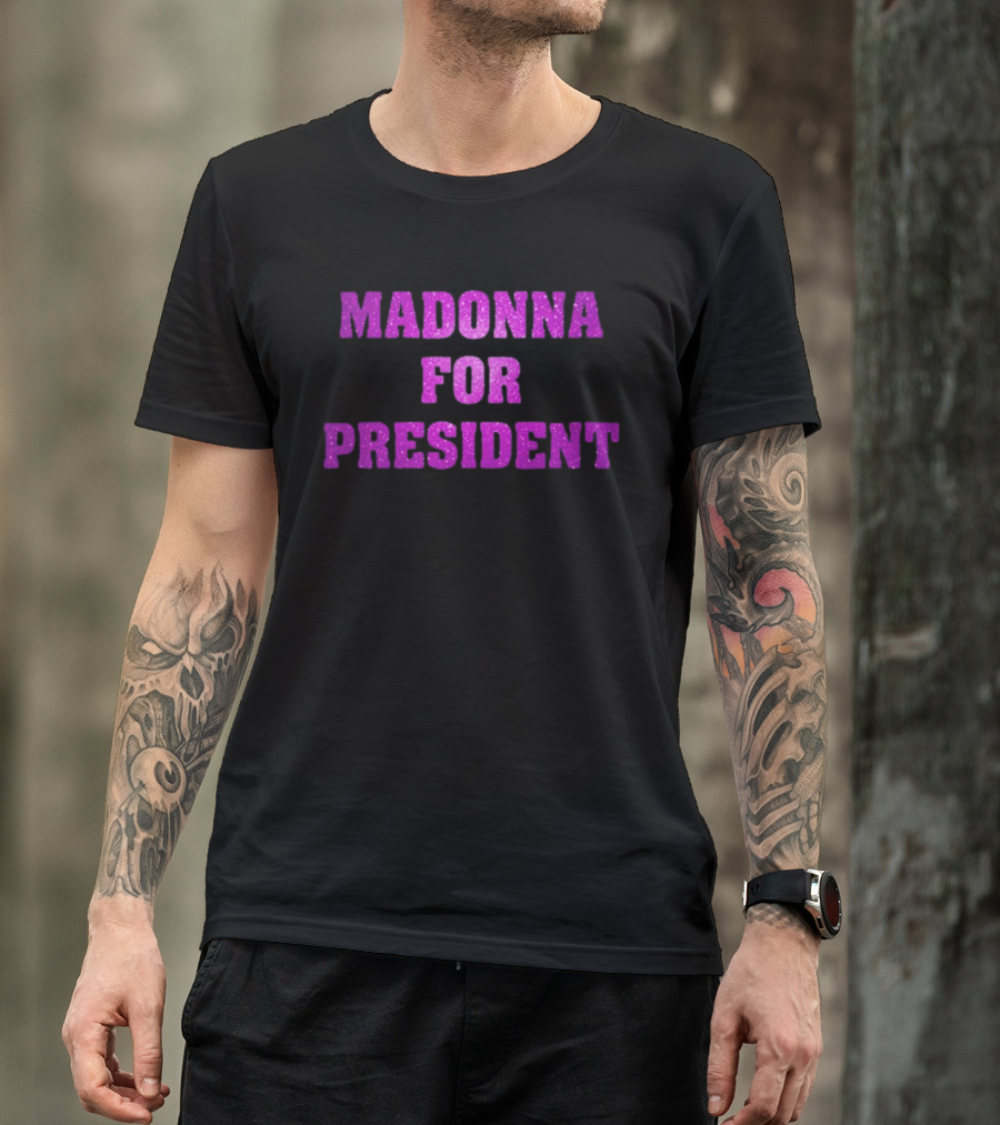 Madonna For President Glitter Purple T-Shirt