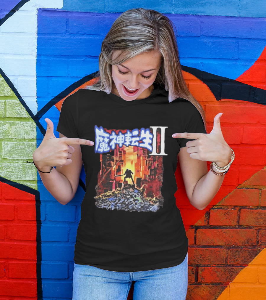 Majintensei II Ronin Warrior In Post Apocalyptic Cityscape T-Shirt