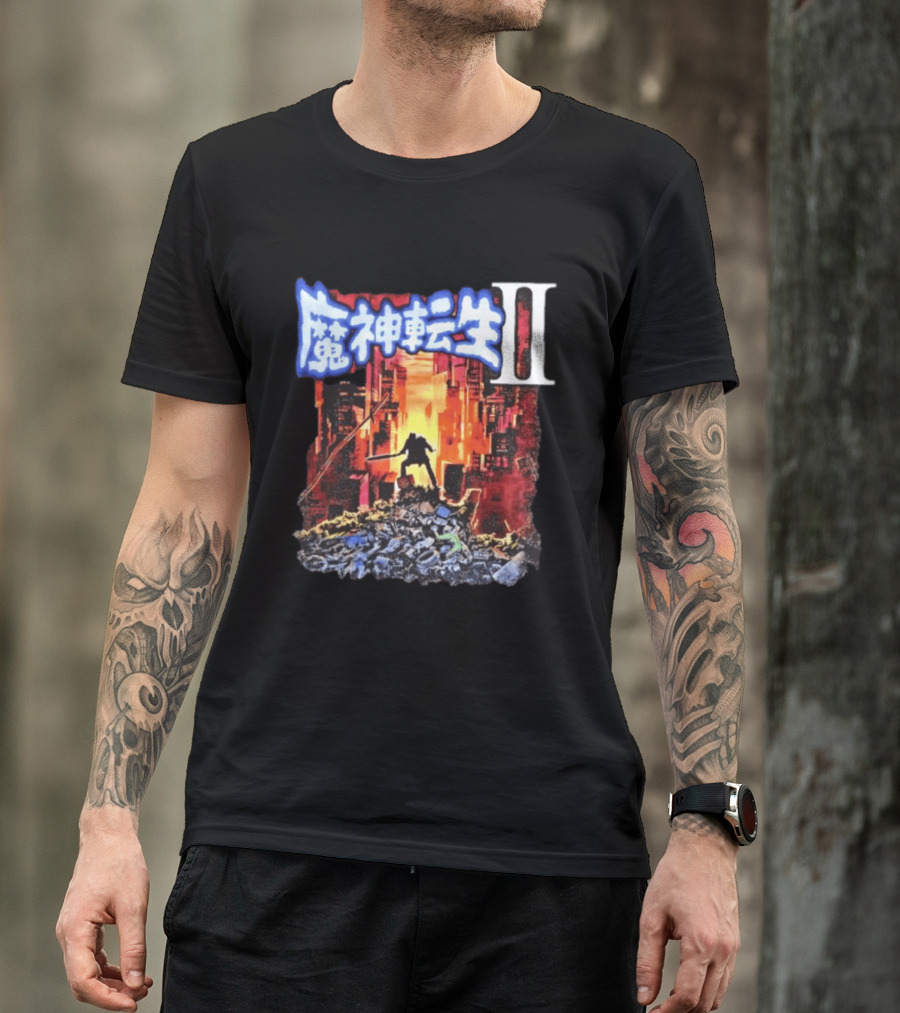 Majintensei II Ronin Warrior In Post Apocalyptic Cityscape T-Shirt