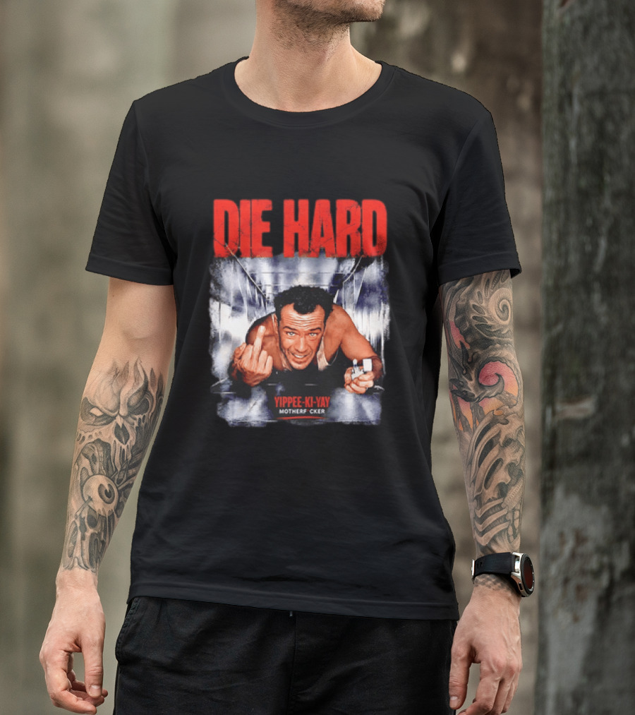 Die Hard 1988 Bruce Willis Yippee Ki Yay Motherfucker Iconic Action Movie Scene T-Shirt