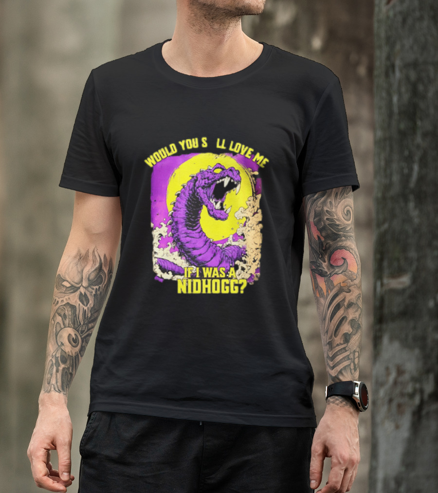 Would You Still Love Me If I Was A Nidhogg Purple Monster Retro Aesthetic T-Shirt
