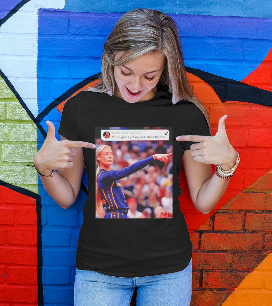 Sophie Cunningham Pointing I'm So Glad I Got My Nails Done Basketball Moment T-Shirt