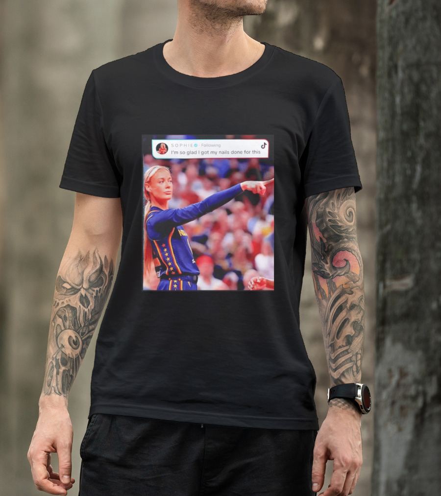 Sophie Cunningham Pointing I'm So Glad I Got My Nails Done Basketball Moment T-Shirt