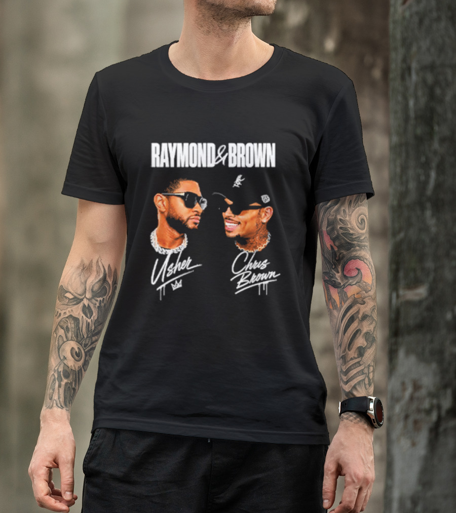 Raymond And Brown Usher Chris Brown Signatures T-Shirt