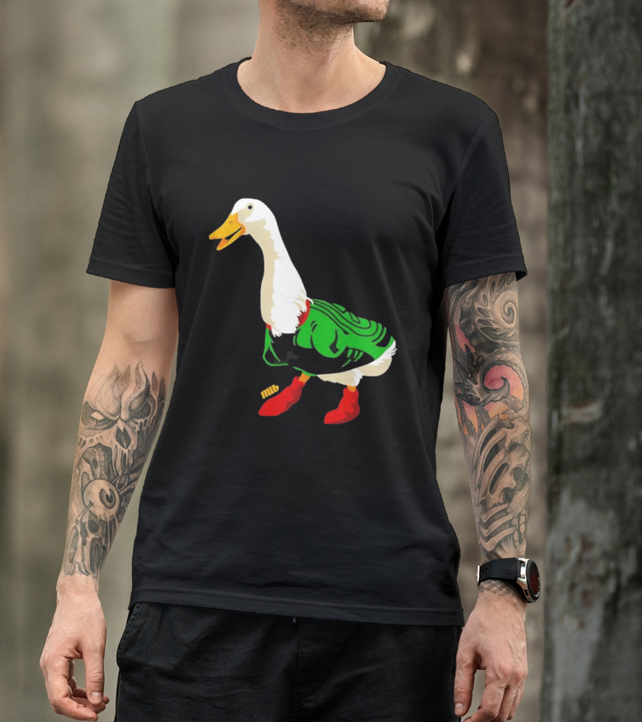 Y Si Si Duck Funny Quirky Cartoon Character In Bright Outfit T-Shirt