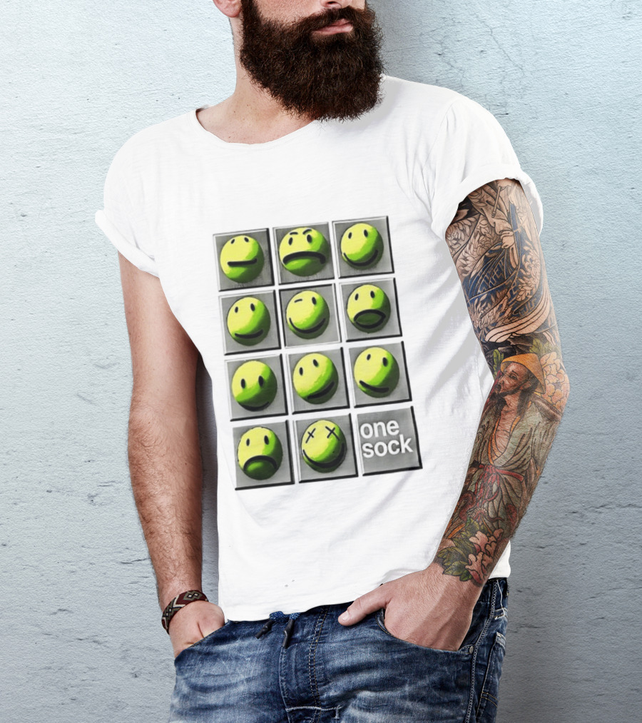 Emotions Smile Face Expressions One Sock T-Shirt
