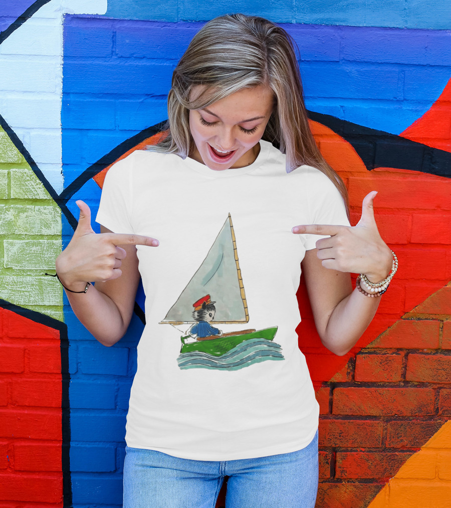 Sailing Kitty With Red Hat I Need To Return From Whence I Came Bestie T-Shirt