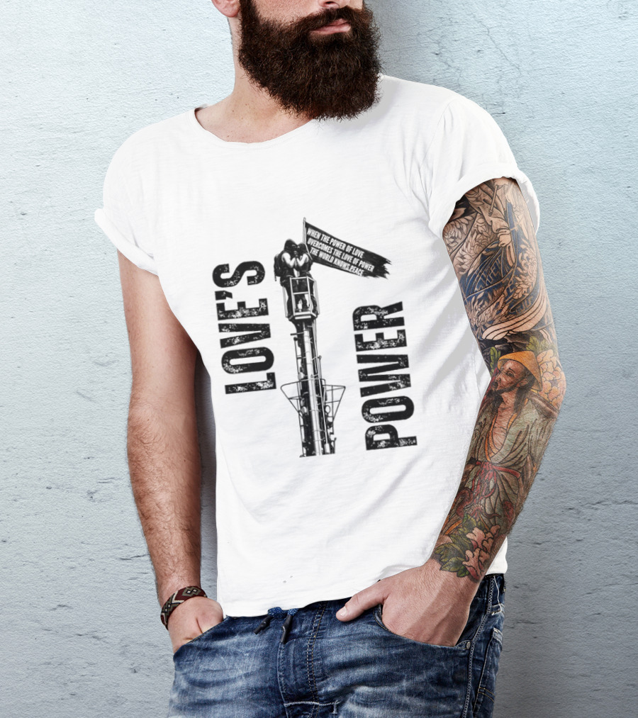 Love's Power Angela Nikolau And Ivan Beerkus Tower Embrace T-Shirt