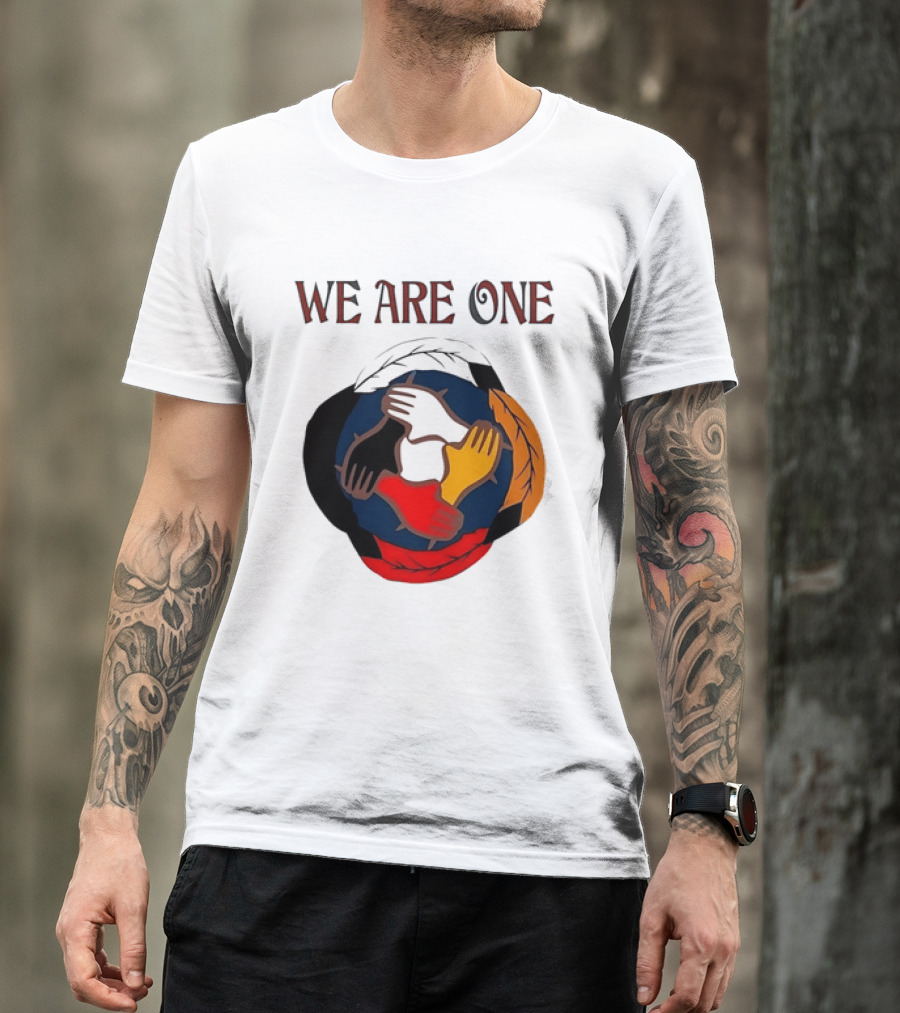 We Are One Multicolored Unity Hands T-Shirt