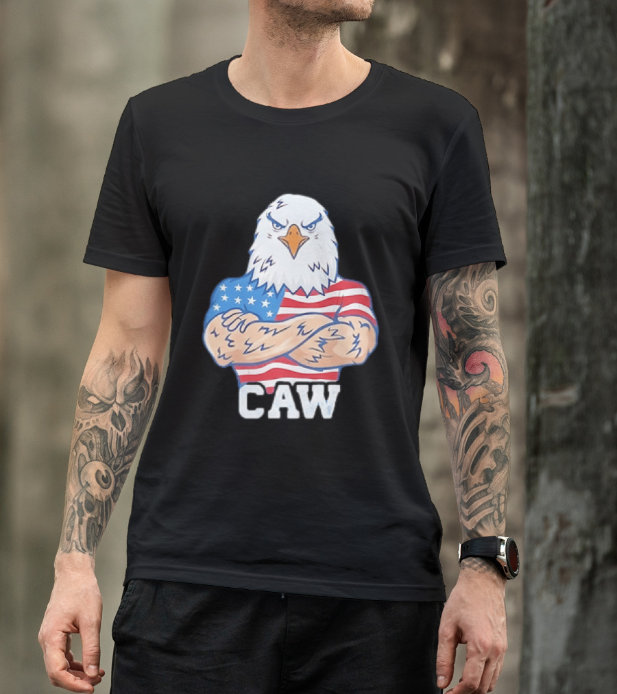 Pat McAfee Eagle Caw American Flag 4th Of July T-Shirt