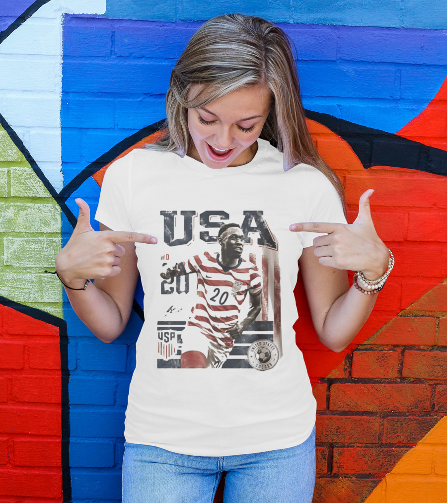 USA Soccer No. 20 United States Soccer Folarin Balogun T-Shirt