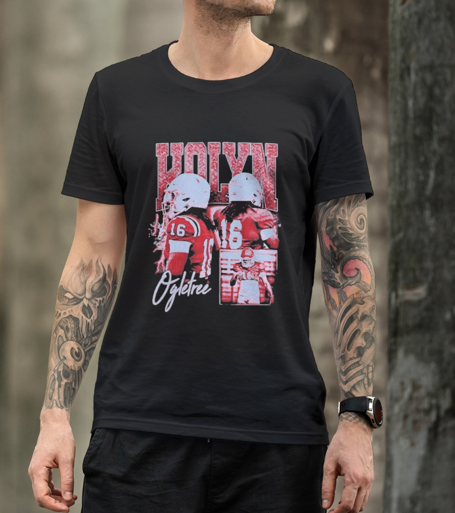 Kolyn Ogletree Number 16 Football Action Georgia Bulldogs T-Shirt