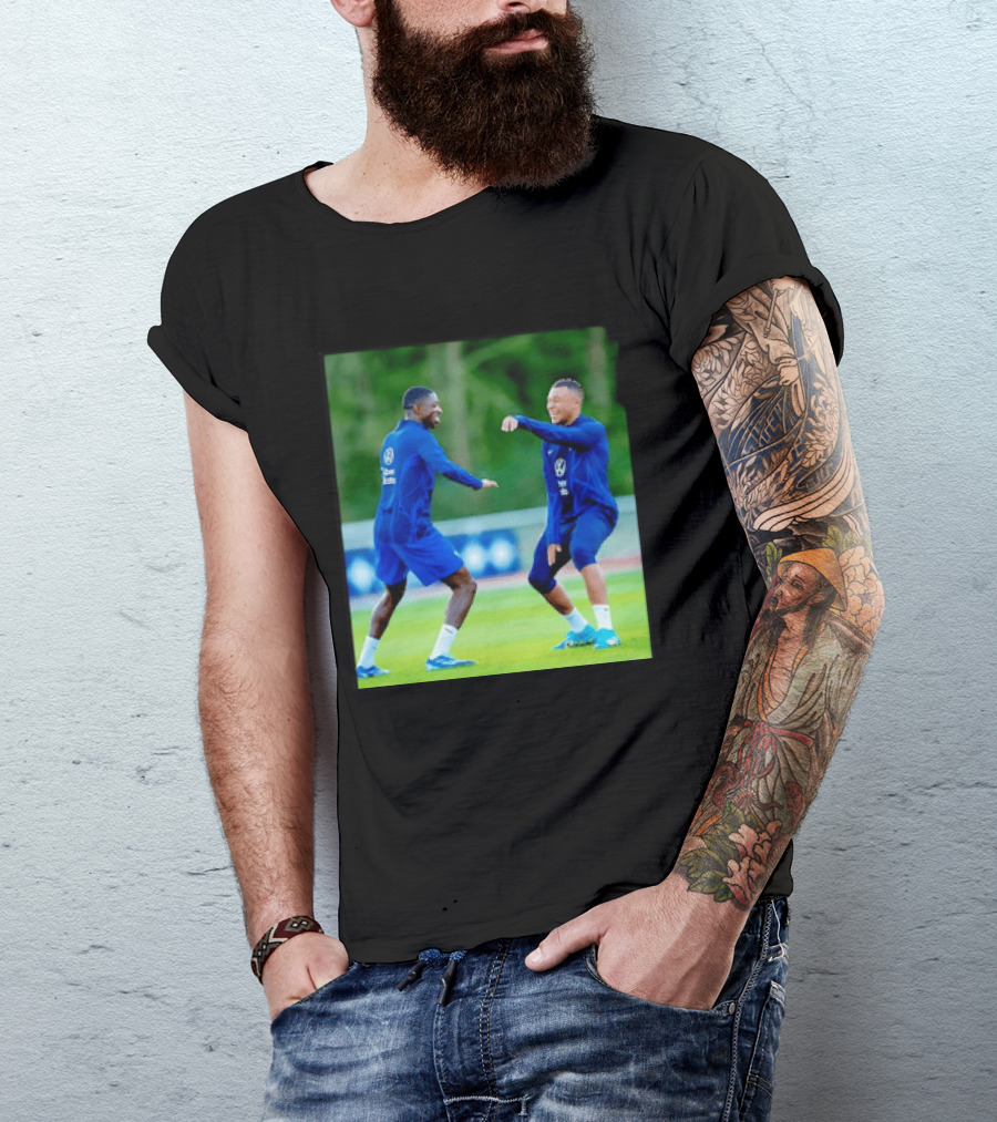 Kylian Mbappe Ousmane Dembele France National Football Team Training France Football Kings Of Europe T-Shirt