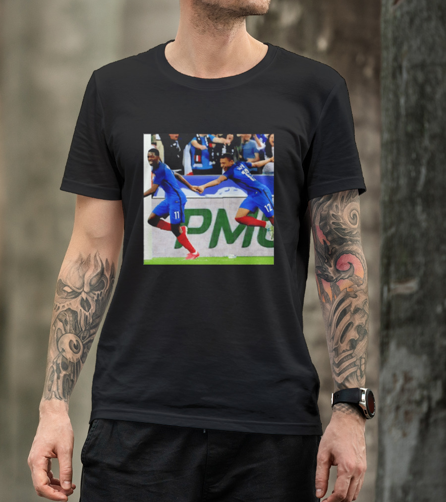 France National Team Kylian Mbappé Ousmane Dembélé Celebration T-Shirt