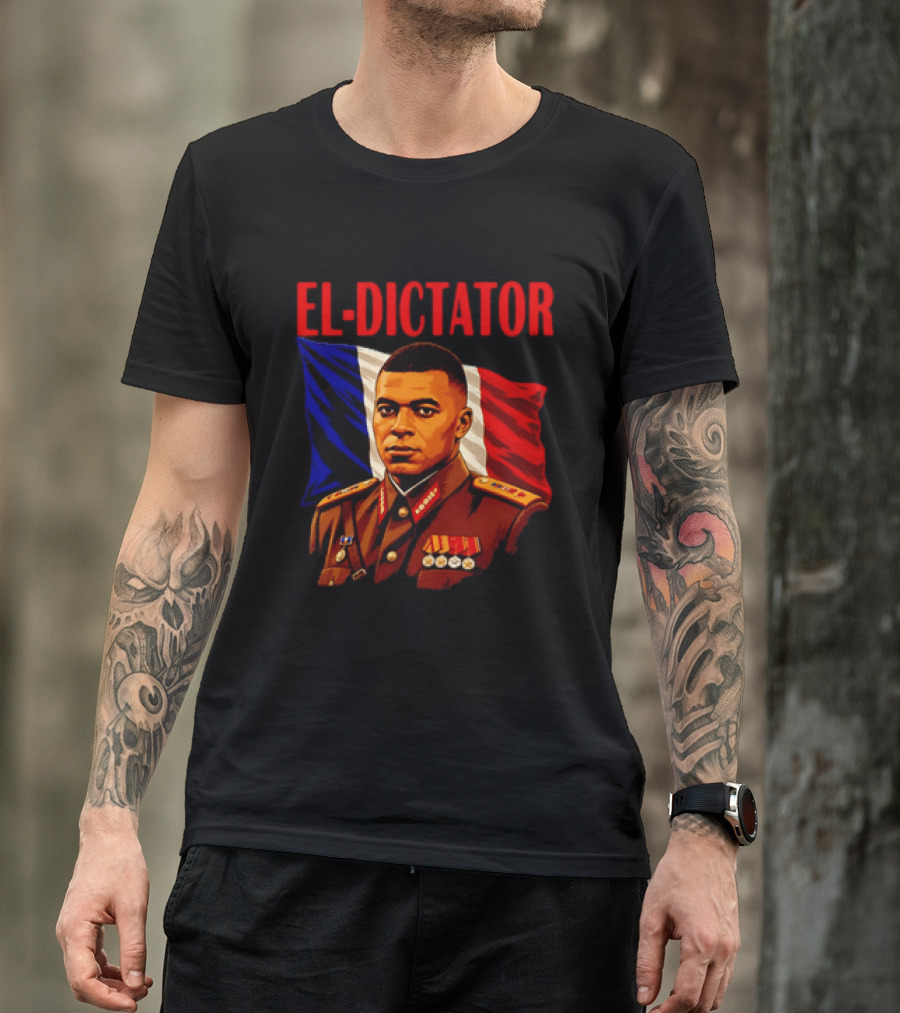 Kylian Mbappe El Dictator French Flag Concept T-Shirt