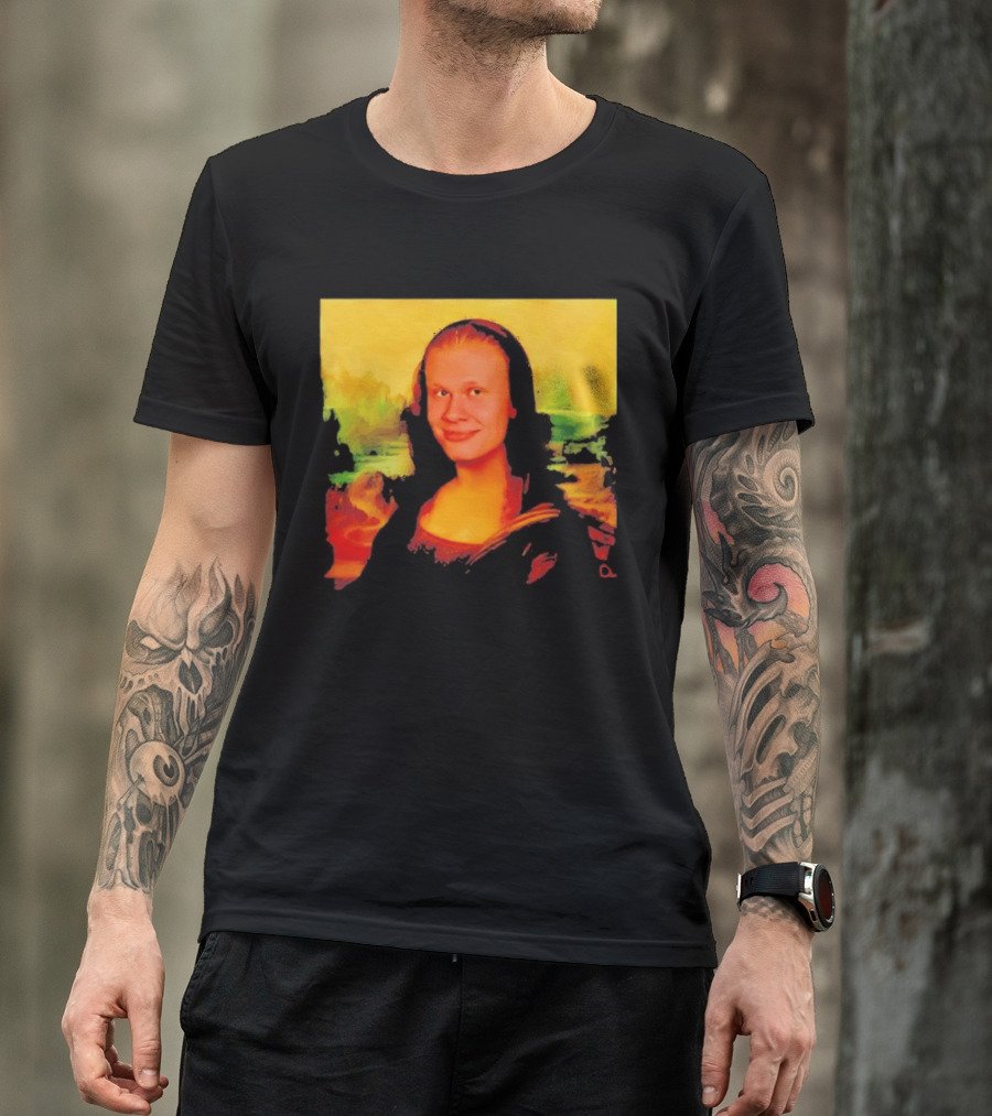 Mona Lisa Erling Haaland Manchester City Meme T-Shirt