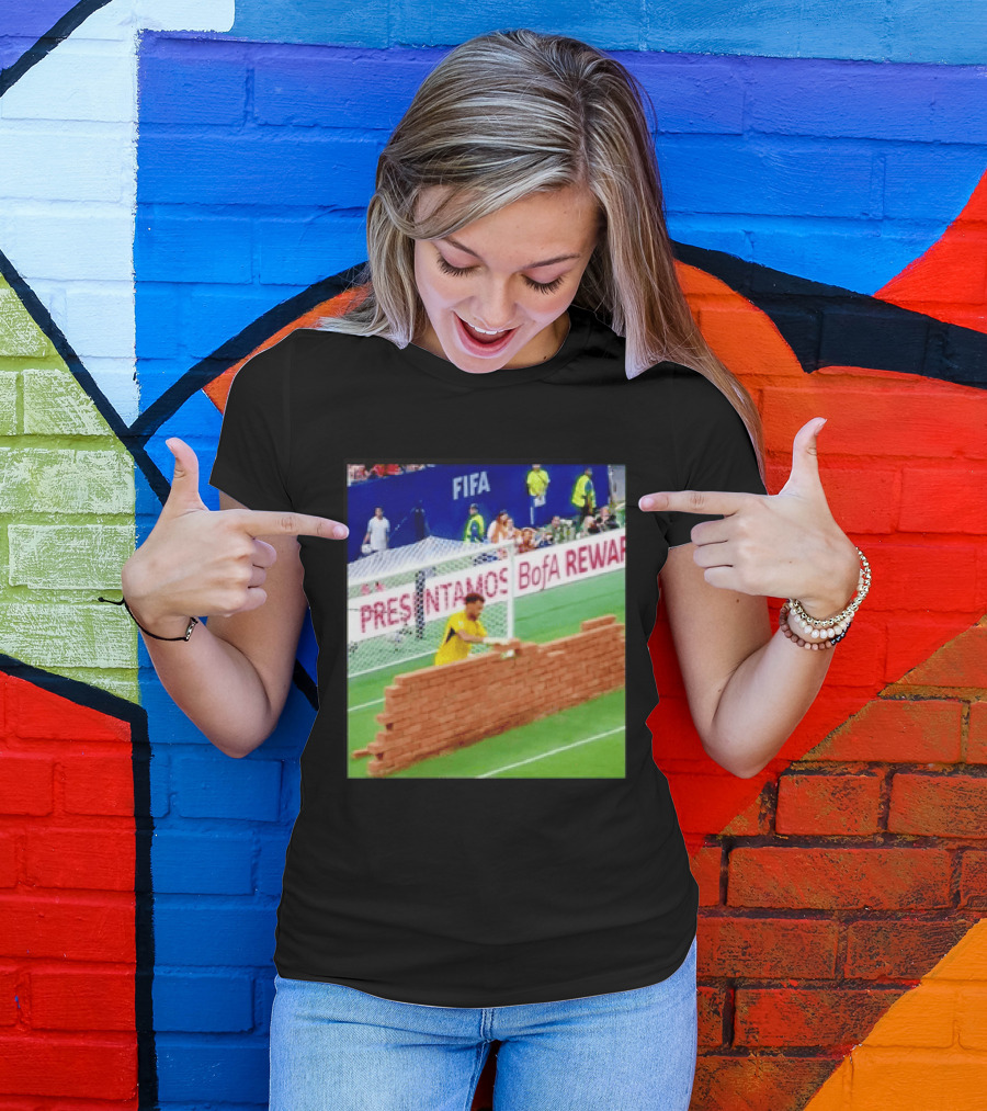 Vozinha Cape Verde FIFA Goalkeeper Meme Brick Wall Soccer Humor T-Shirt