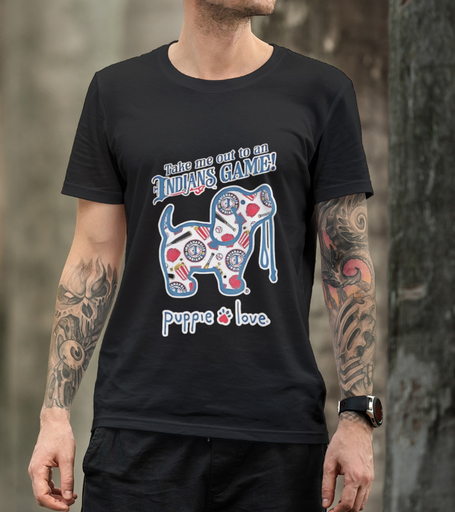 Puppie Love Take Me Out To An Indianapolis Indians Game Fun Baseball Outfit T-Shirt