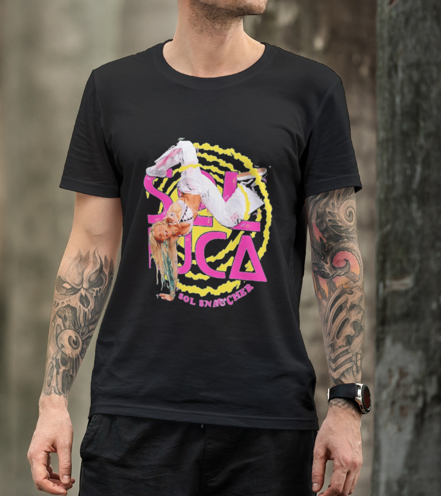 Sol Ruca Sol Snatcher WWE NXT Wrestling Star Colorful Backflip Action T-Shirt