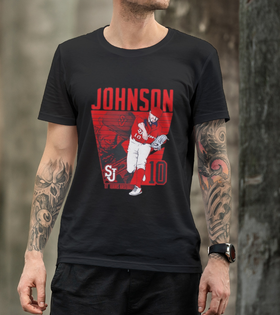 St. John's Baseball Johnson 10 Player Action T-Shirt