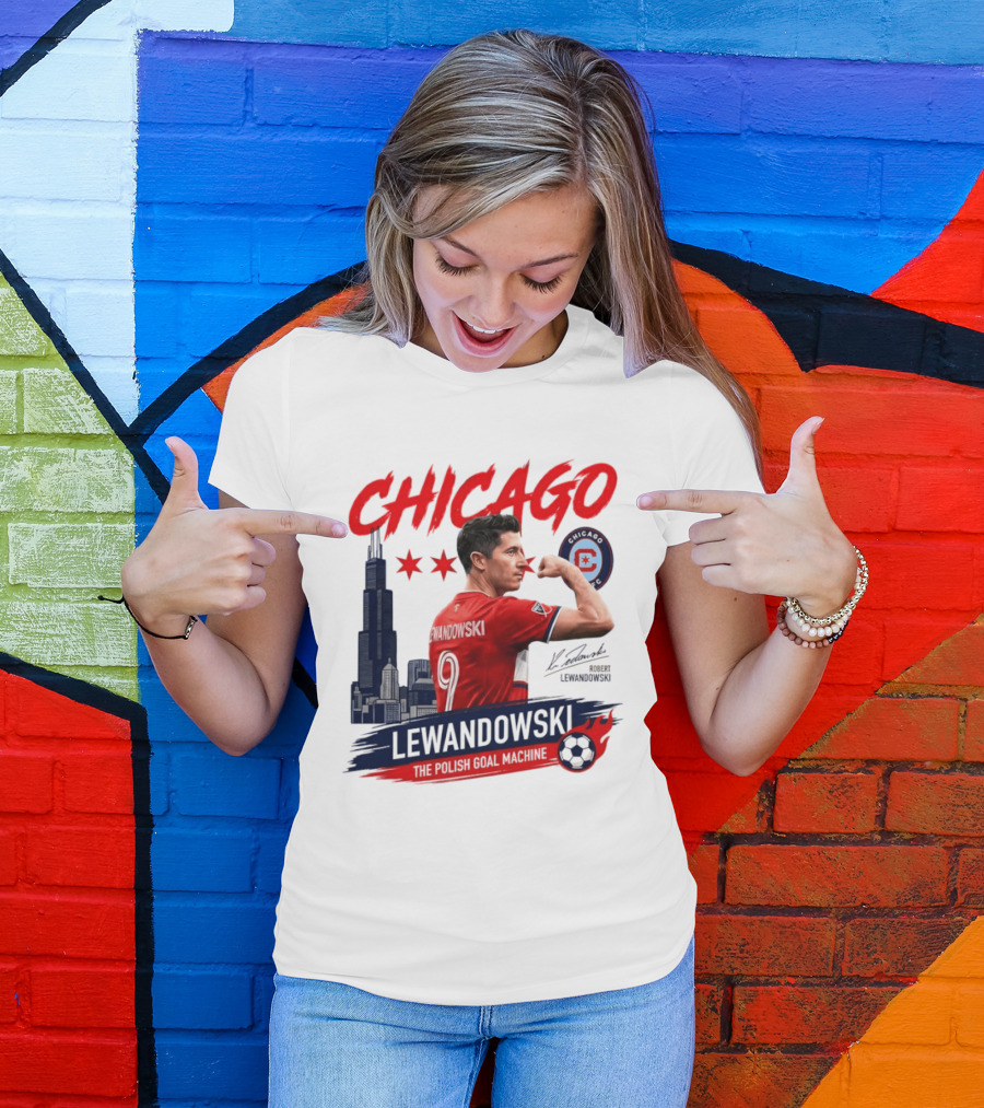 Chicago Fire FC Lewandowski The Polish Goal Machine T-Shirt