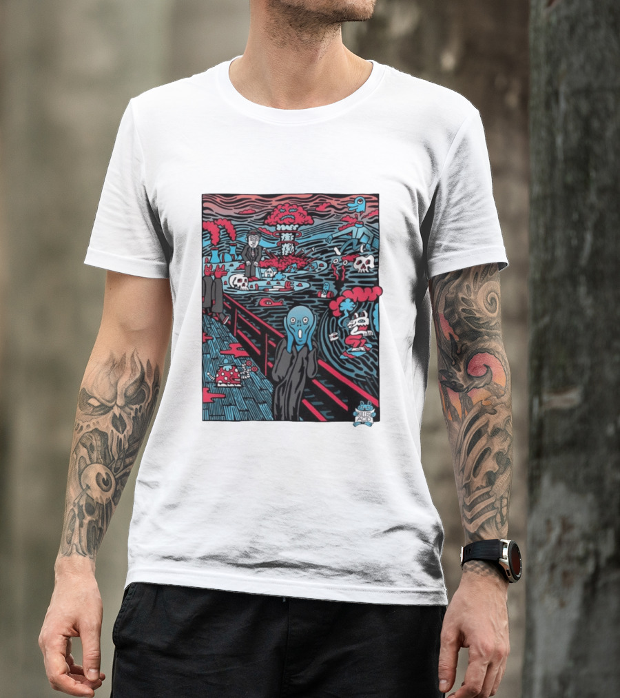 The American Scream Killer Acid Psychedelic Surrealist Edvard Munch Mashup T-Shirt