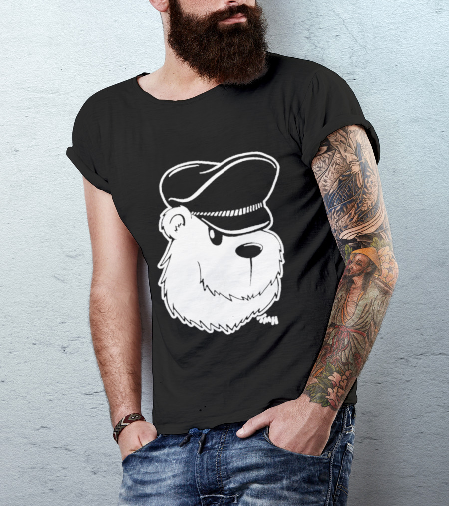 Bear With Police Officer Hat T-Shirt
