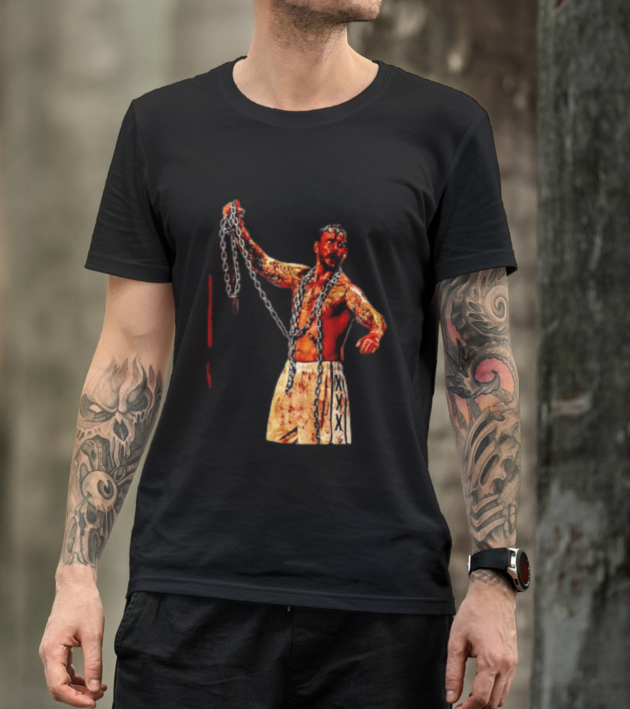 CM Punk Bloody Chain Wrestling WWE AEW Battle Attire T-Shirt