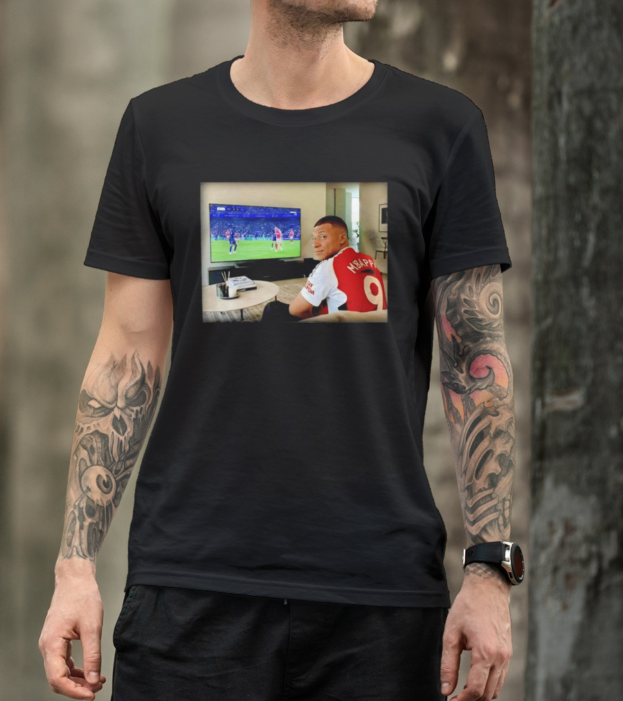 Kylian Mbappé No 9 Arsenal Jersey Visit Rwanda T-Shirt