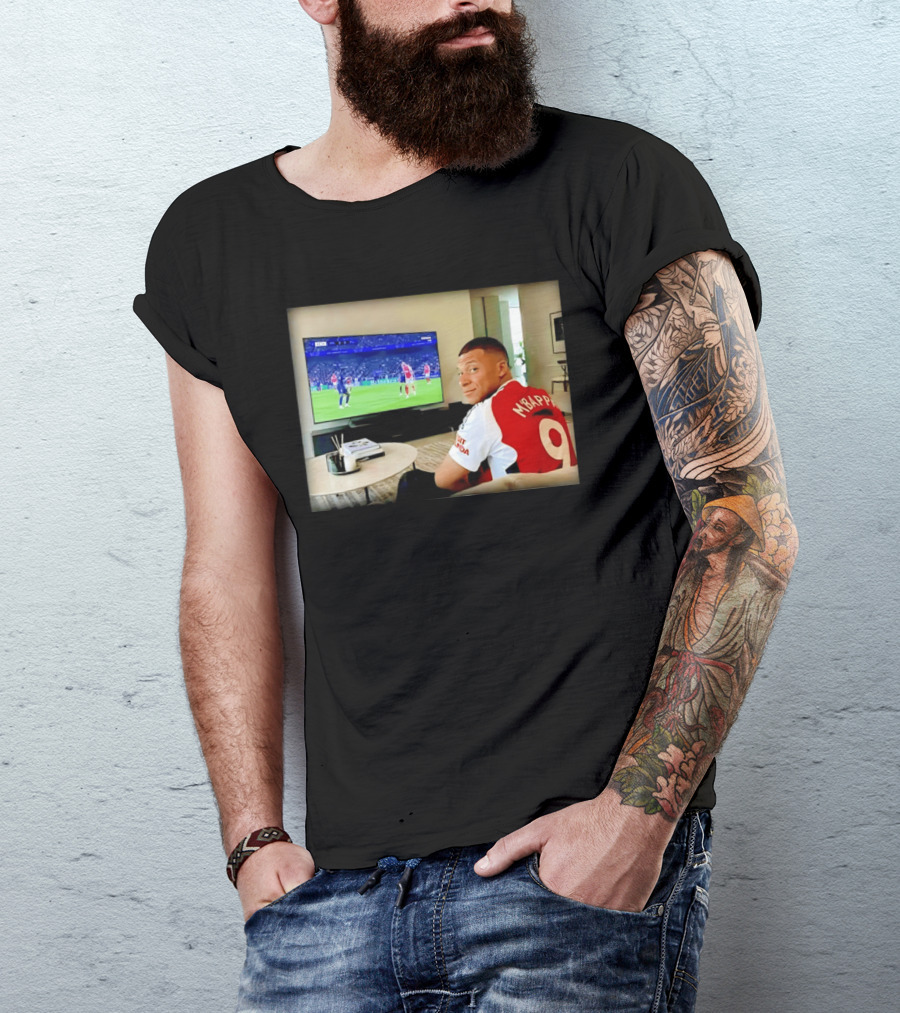 Kylian Mbappé No 9 Arsenal Jersey Visit Rwanda T-Shirt