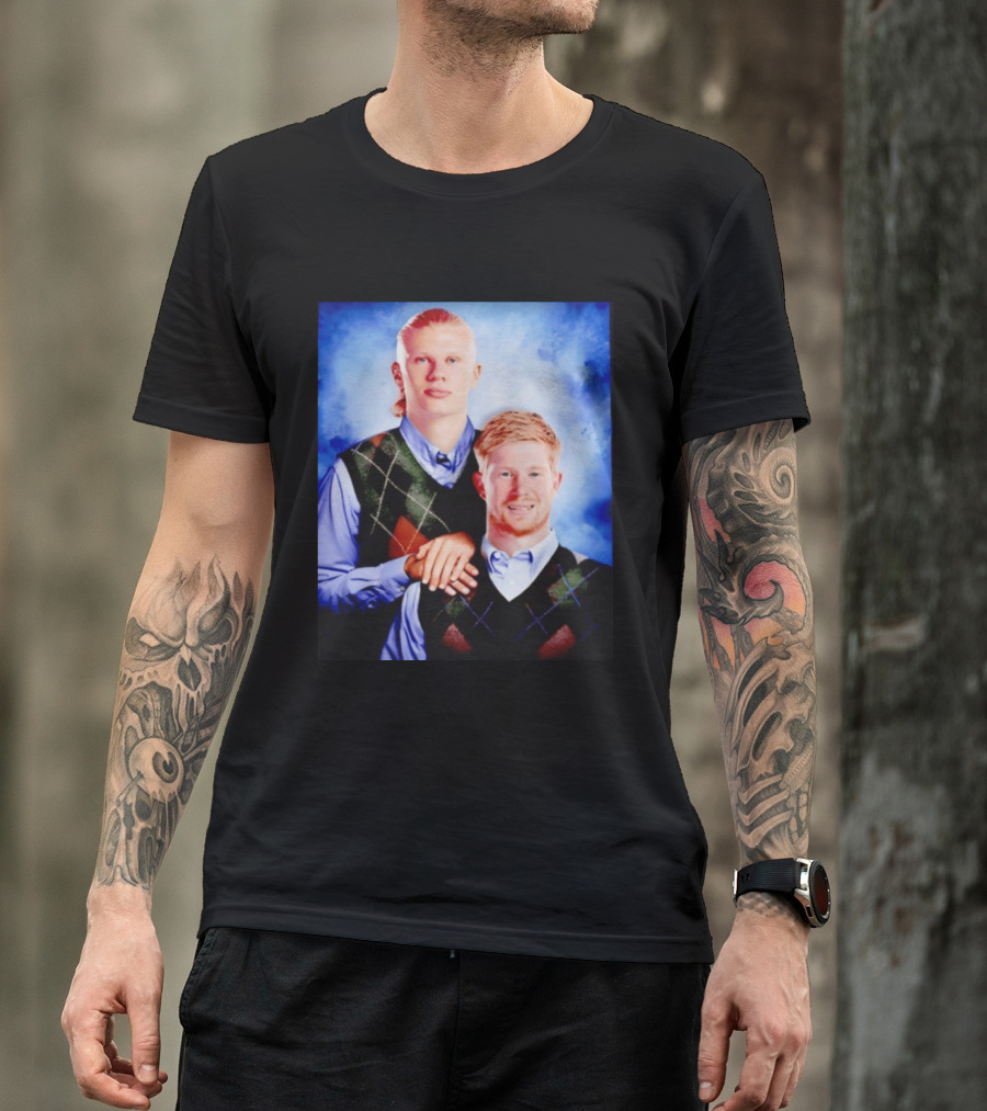 Erling Haaland Kevin De Bruyne Step Brothers Manchester City FC T-Shirt
