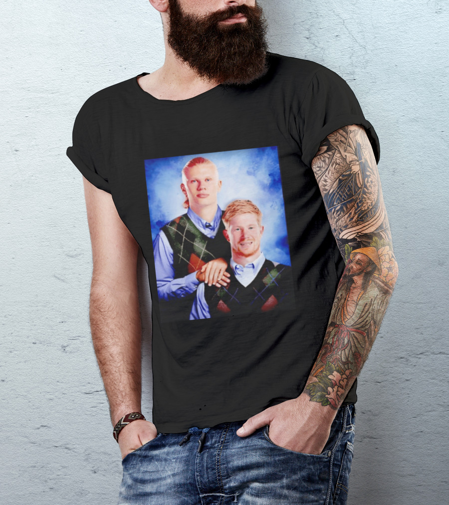 Erling Haaland Kevin De Bruyne Step Brothers Manchester City FC T-Shirt
