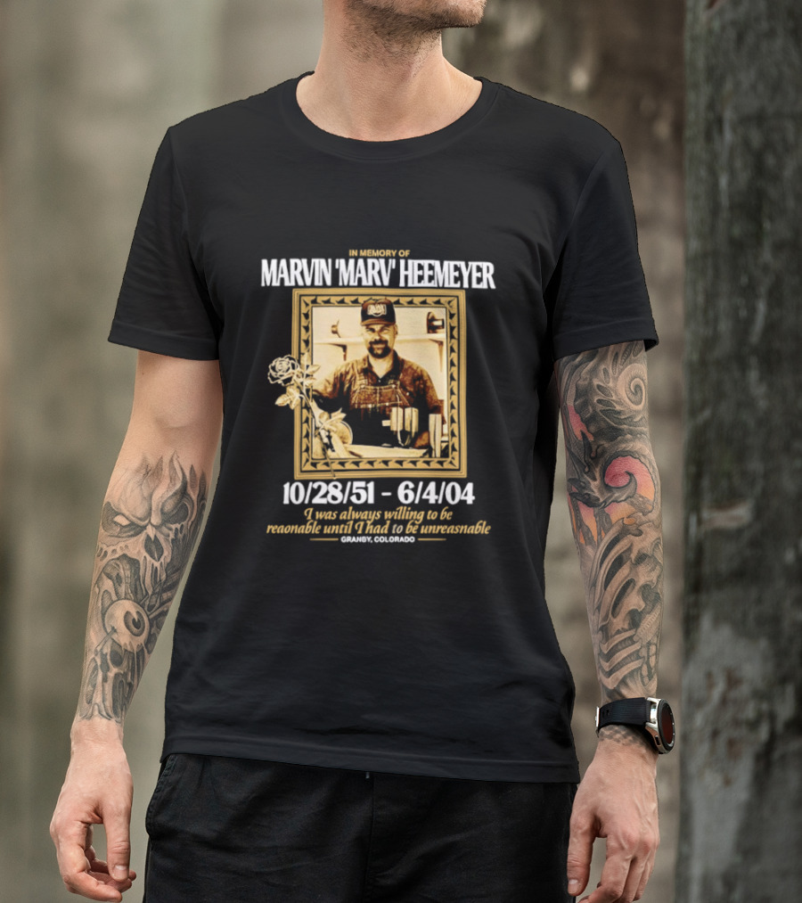Marvin Marv Heemeyer Memorial 10/28/51 6/4/04 Granby Colorado T-Shirt